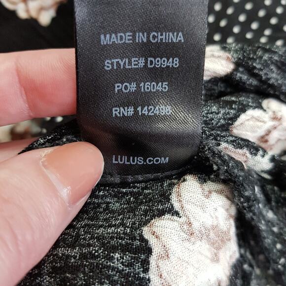 Lulu's Ruffled Around The Edges Floral Mini Dress / Tunic Top S - Picture 8 of 11